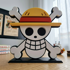 Pirate Skull Flag Desk Stand