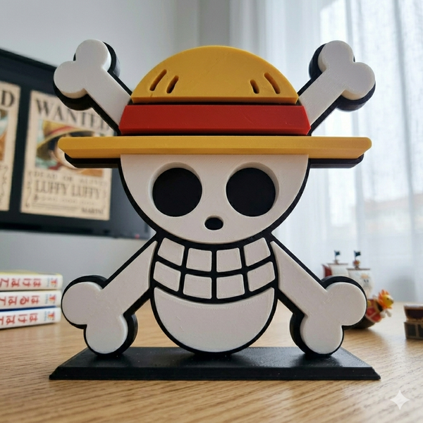Pirate Skull Flag Desk Stand
