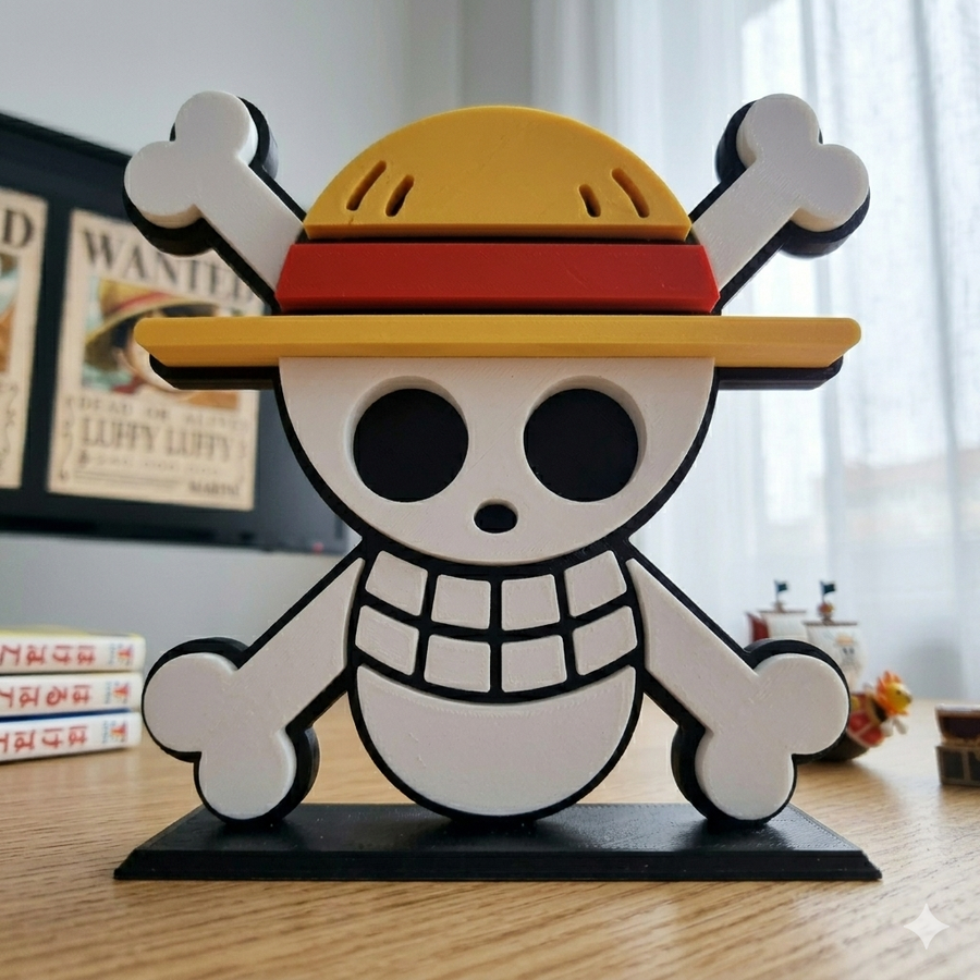 Pirate Skull Flag Desk Stand